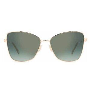 Jimmy Choo Tesos 56mm Square Sunglasses – Gold Copper Frame with Green Gradient